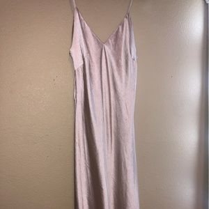 Champagne Silk Slip Dress